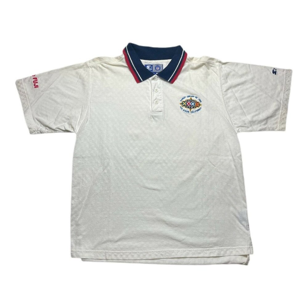 Vintage 90’sSuper Bowl  XXXII Polo Shirt by Starter Size M